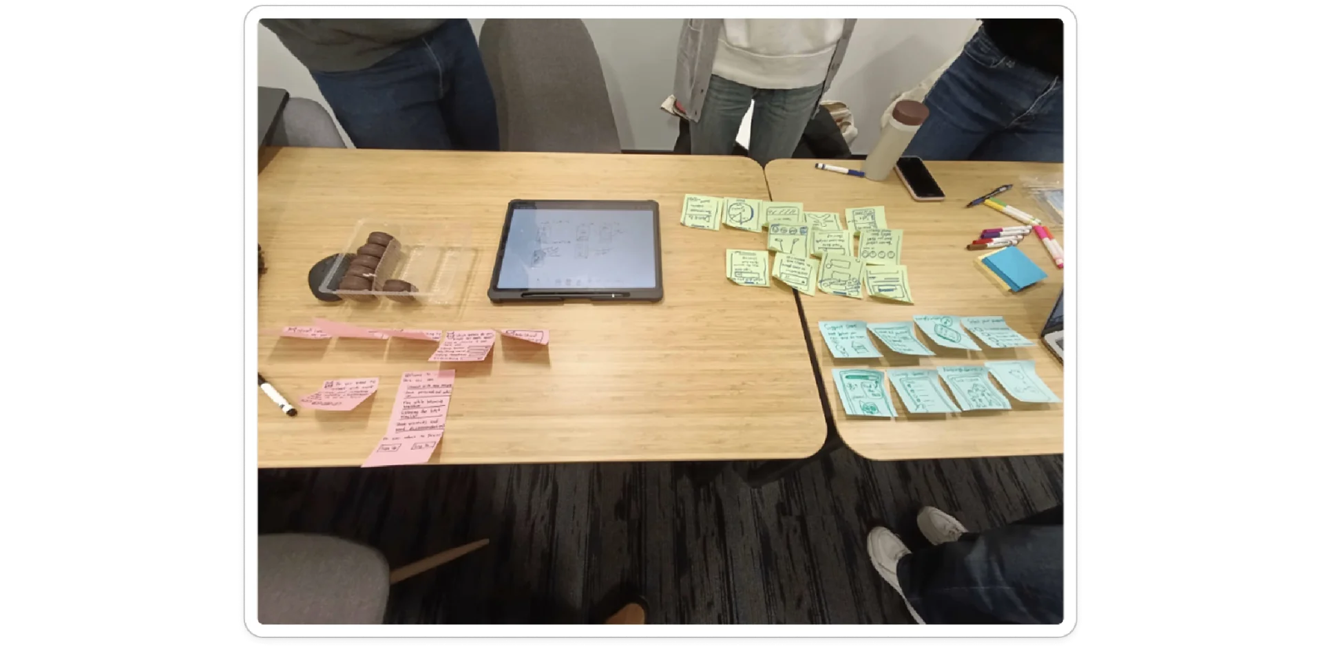 Team working on sketches - Day 3