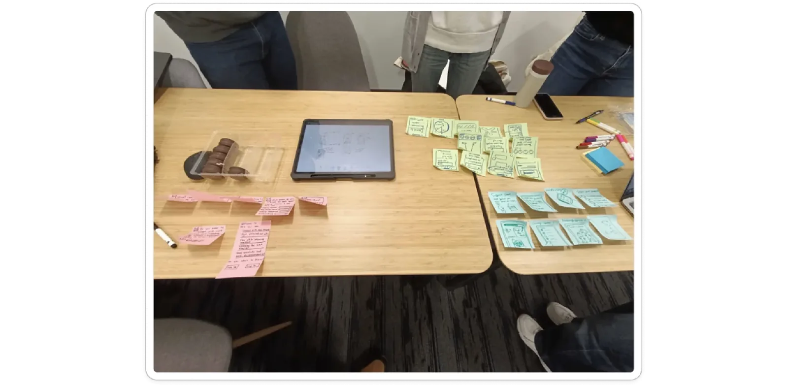 Team working on sketches - Day 3