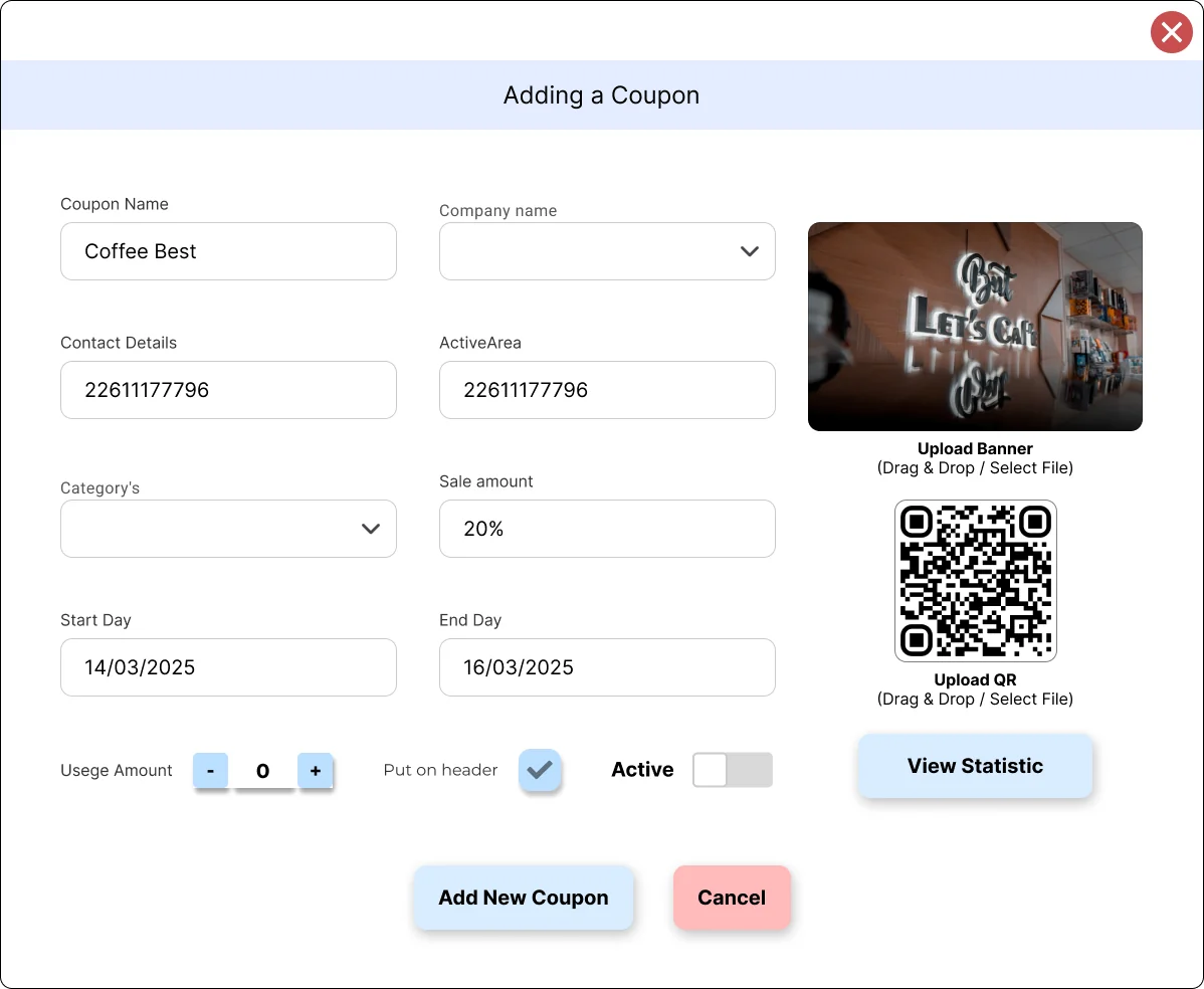 Coupon QR Code