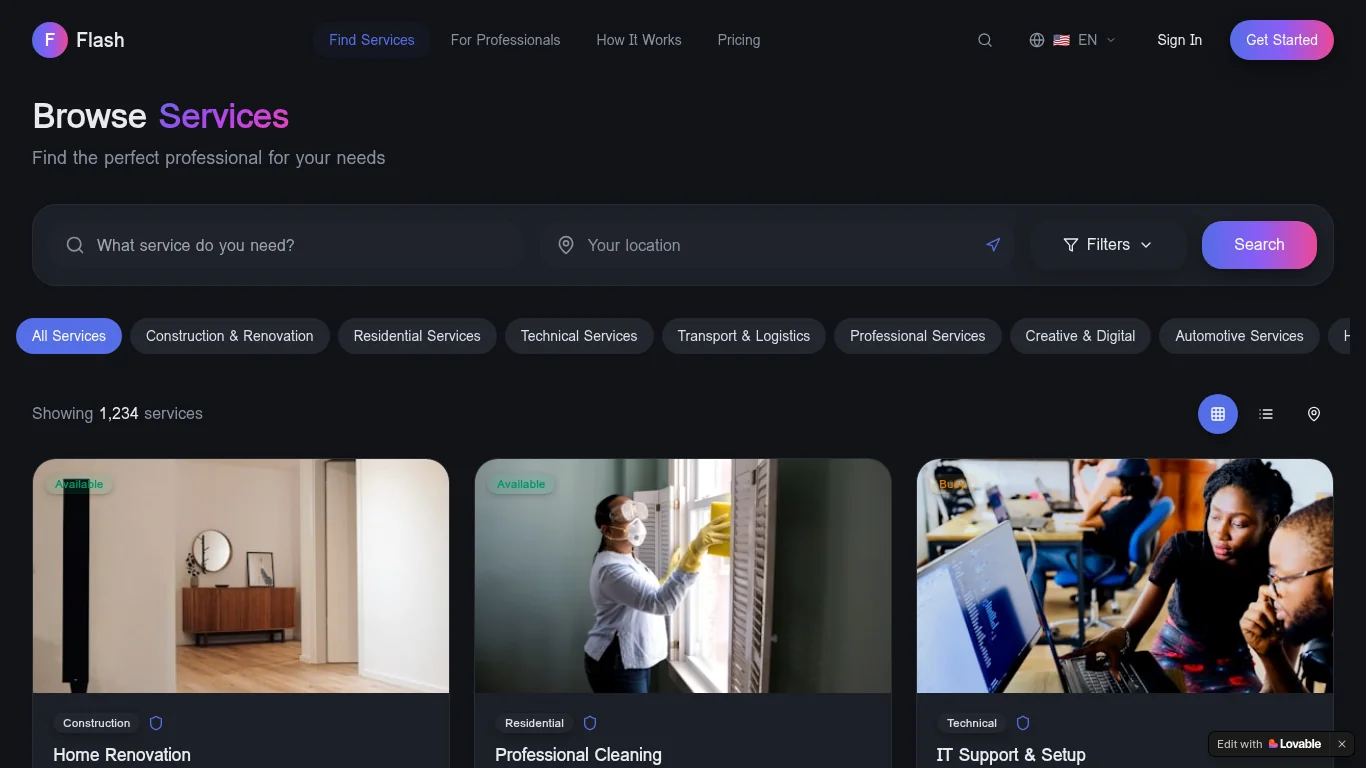 Browse Services