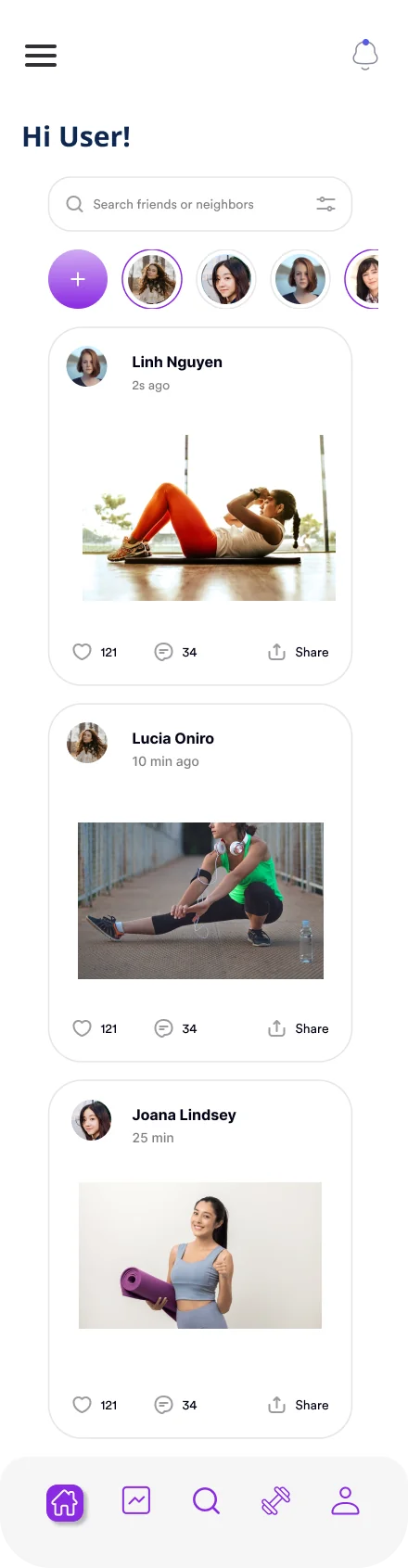 Fit Fun Friends homepage