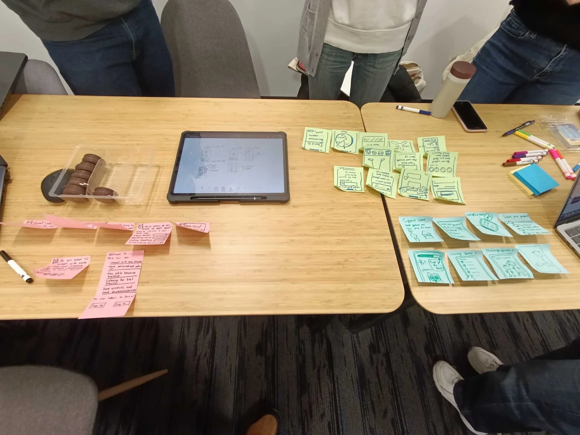 Sketches and storyboard planning